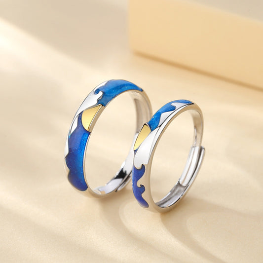 Ocean & Moon Lover Ring