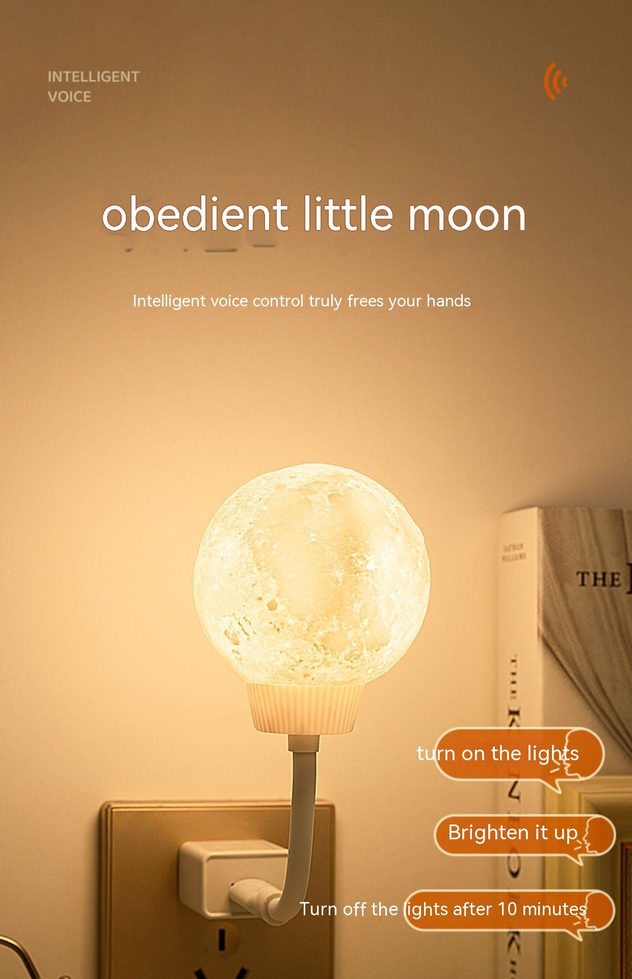 Moon Night Light (Voice Controlled)