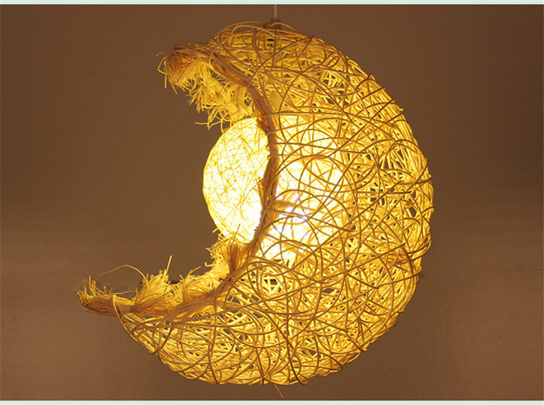 Handmade Rattan Moon Light Shade