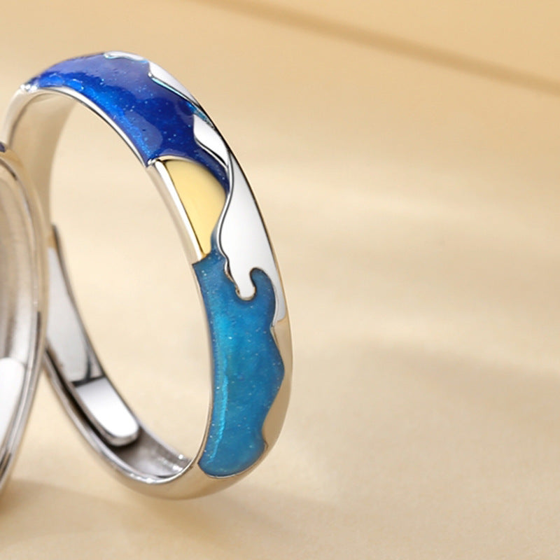 Ocean & Moon Lover Ring