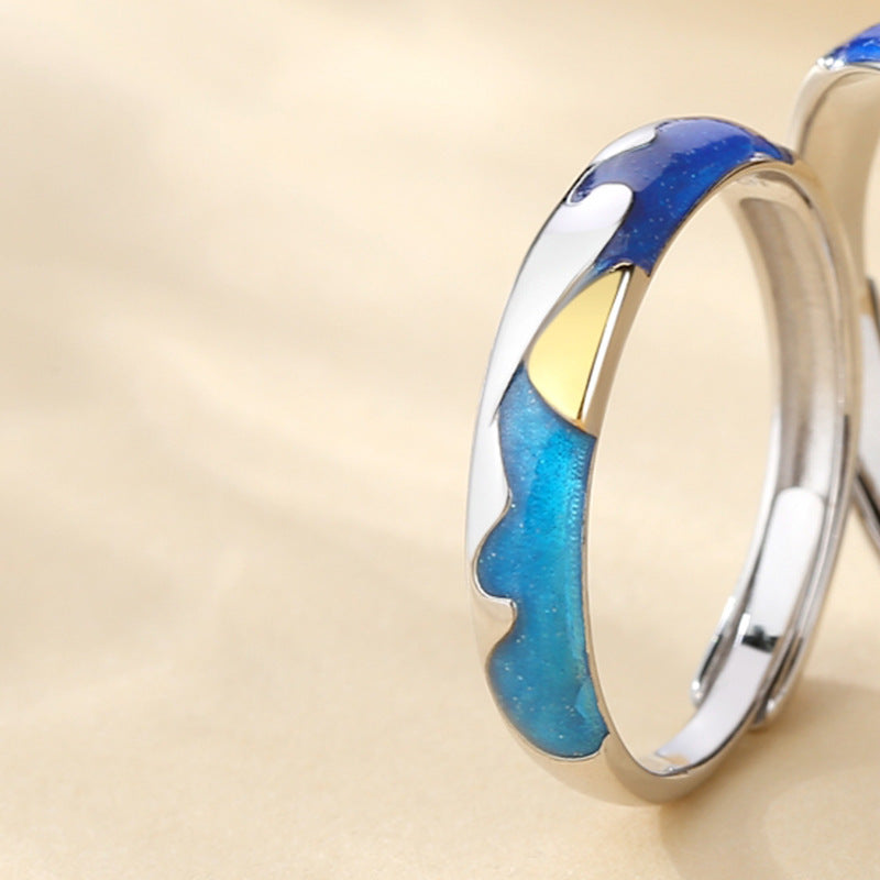 Ocean & Moon Lover Ring