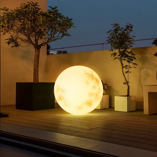 Outdoor Garden Moon Lamp (Solar or Rechargeable)