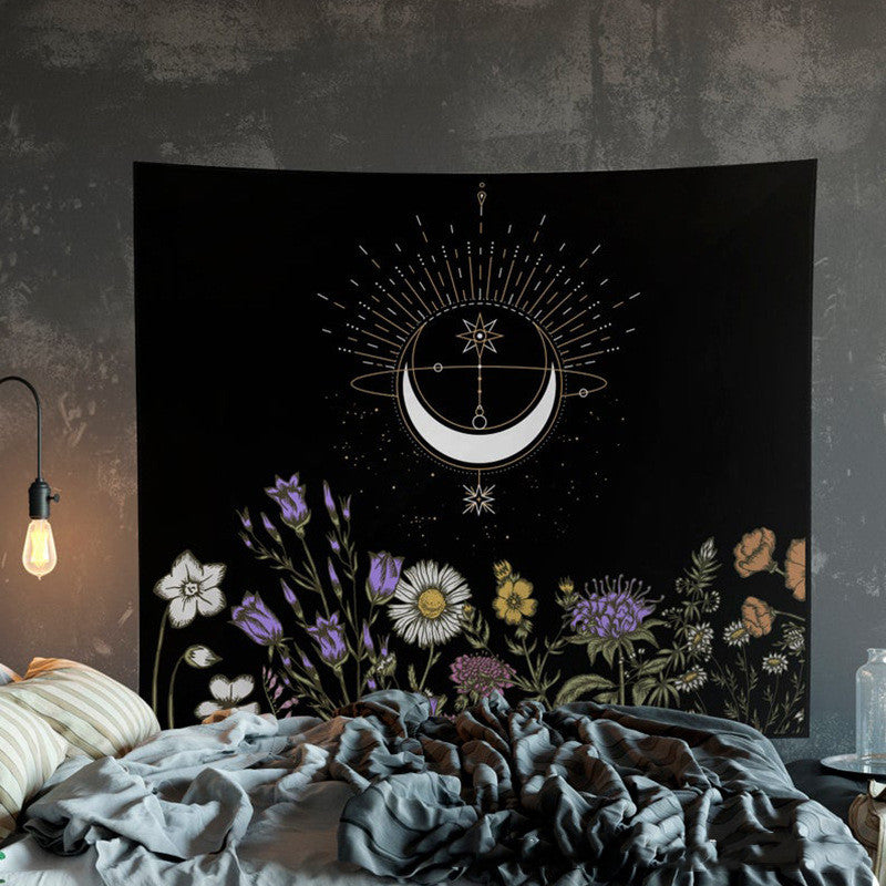 Floral Moon Tapestry