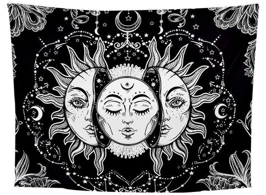 Mystical Sun & Moon Tapestry | Moon Inspired Home Decor