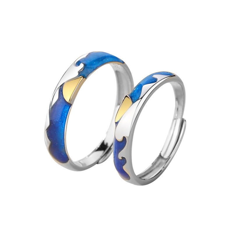 Ocean & Moon Lover Ring