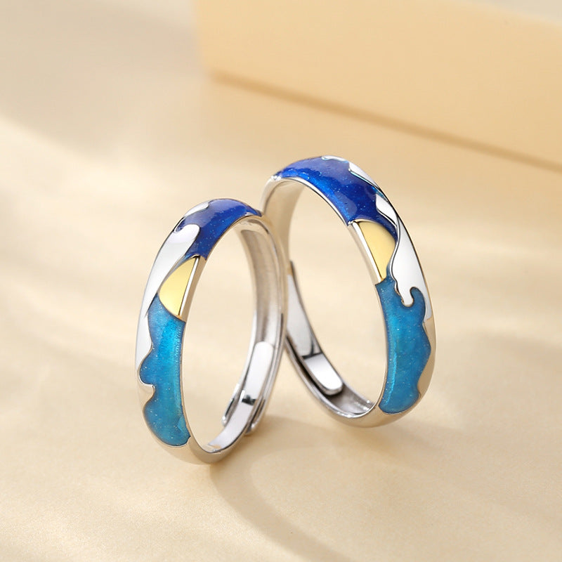 Ocean & Moon Lover Ring