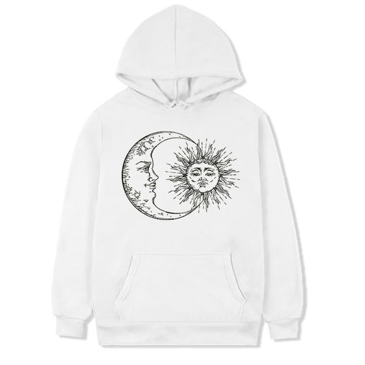 Women's Printed Sun And Moon Hoodie